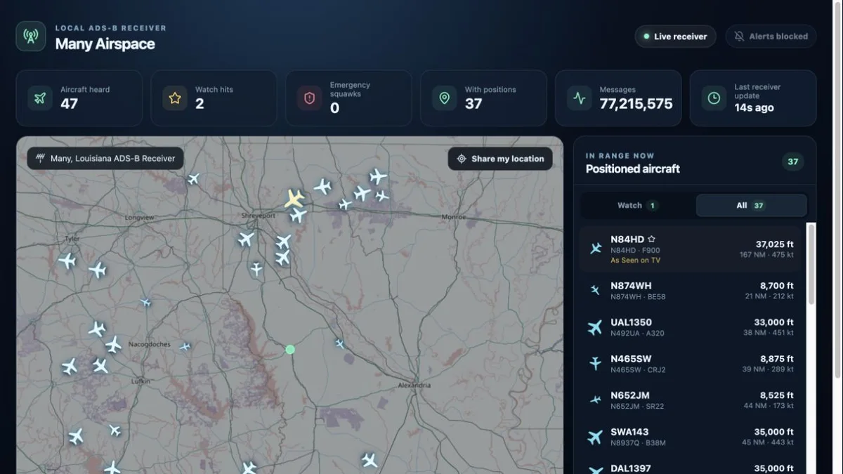 Many Airspace website preview